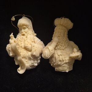 Mark Klaus Christmas Ornaments Numbered Santa with List, Santa Chefs